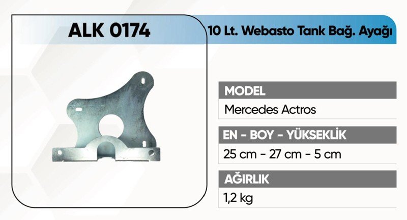 KFS Actros Webasto Tank Ayağı 10 Lt 1 Alkotek Actros Webasto Tank Ayağı 10 Lt