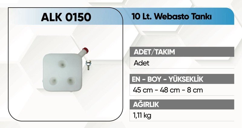 KFS Webasto Tankı 10 Lt (Rekorlu) 2 Alkotek Webasto Tankı 10 Lt (Rekorlu) görsel 2