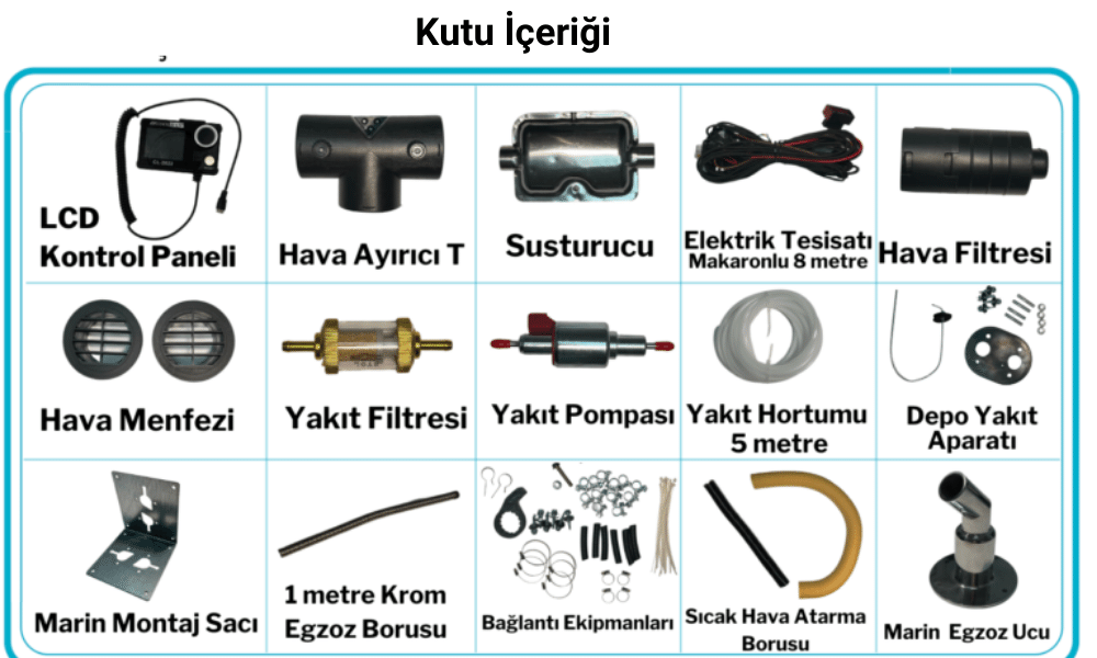 Coolman Pro Dizel Isıtıcı 5,5 kW Marin Paket 4 Coolman Pro Dizel Isıtıcı 5,5 kW Marin Paket görsel 4