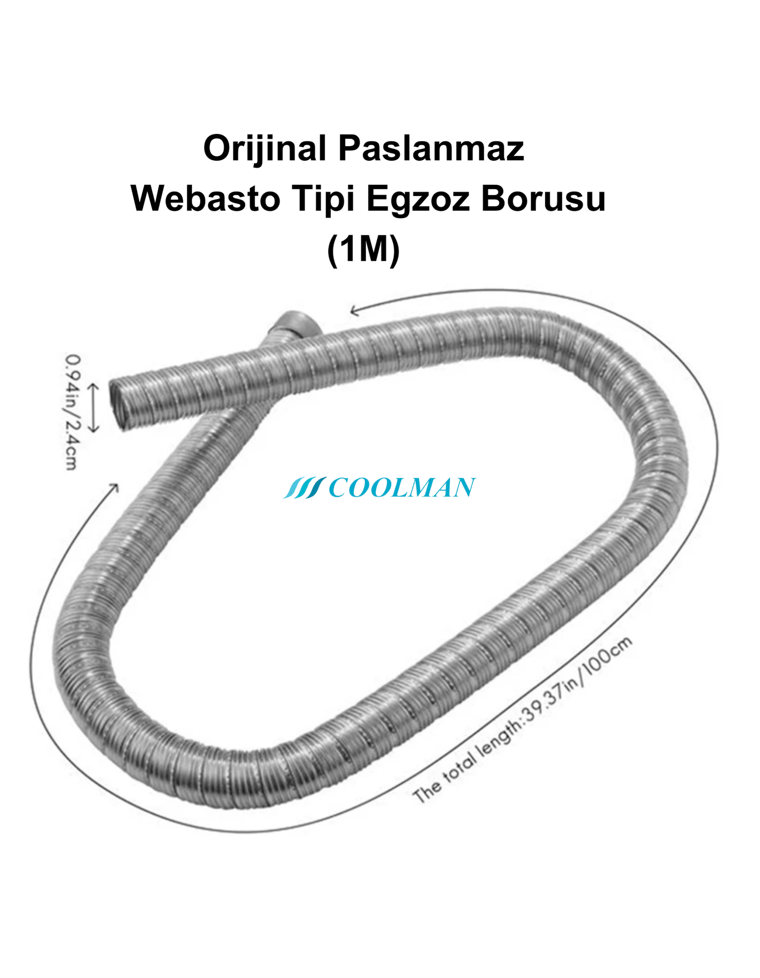 Coolman Webasto Tipi Isıtıcı Egzoz Borusu (1 m) 3 Webasto Tipi Isıtıcı Egzoz Borusu (1 m) görsel 3